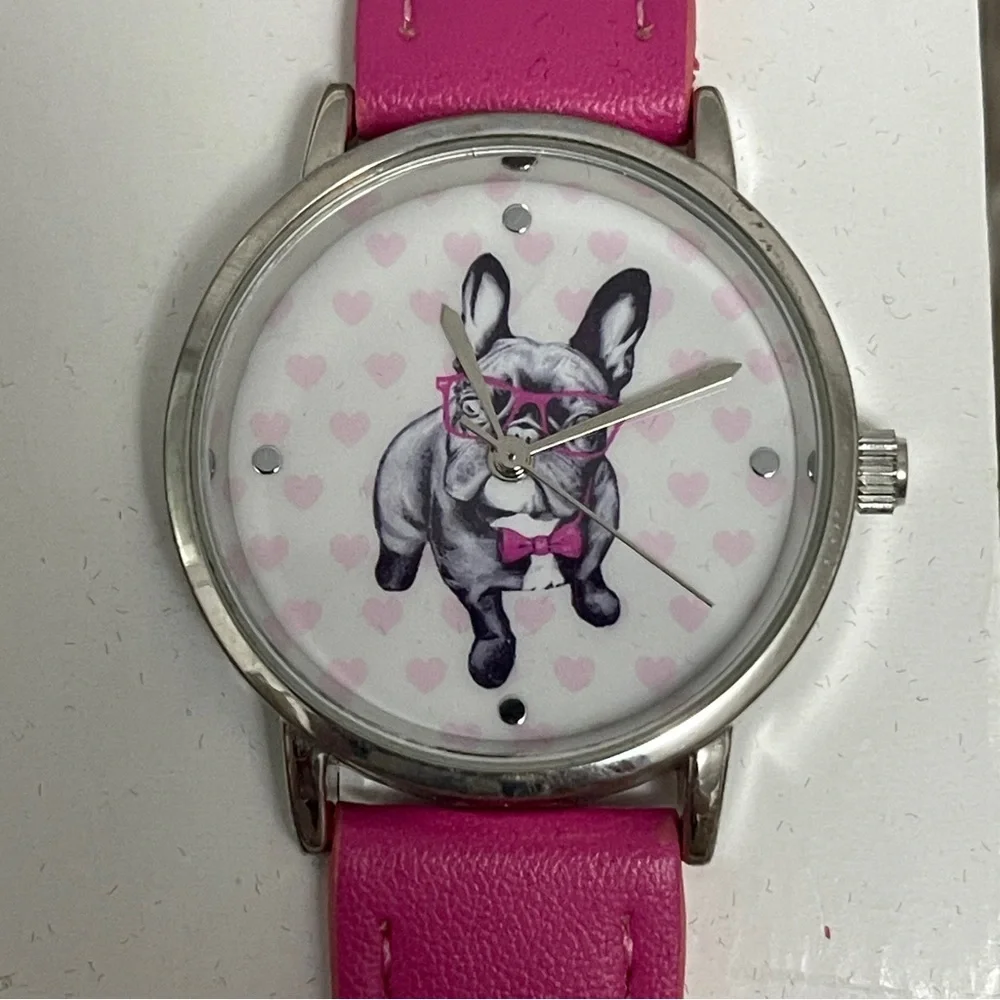 Boston terrier pink watch